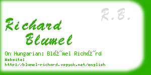 richard blumel business card